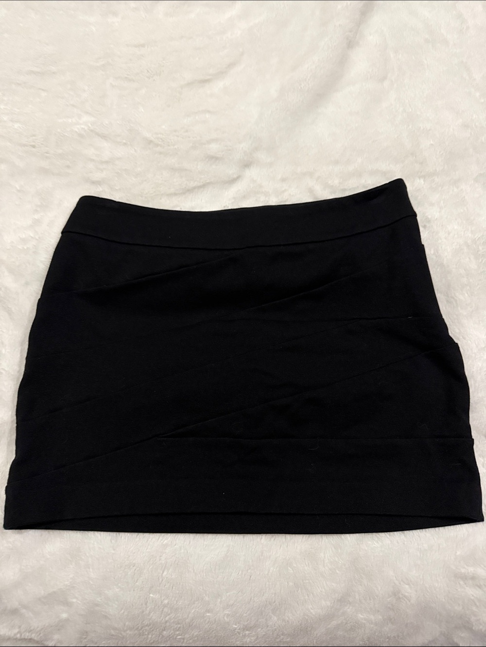 Express Black Stretch Panel Mini Skirt